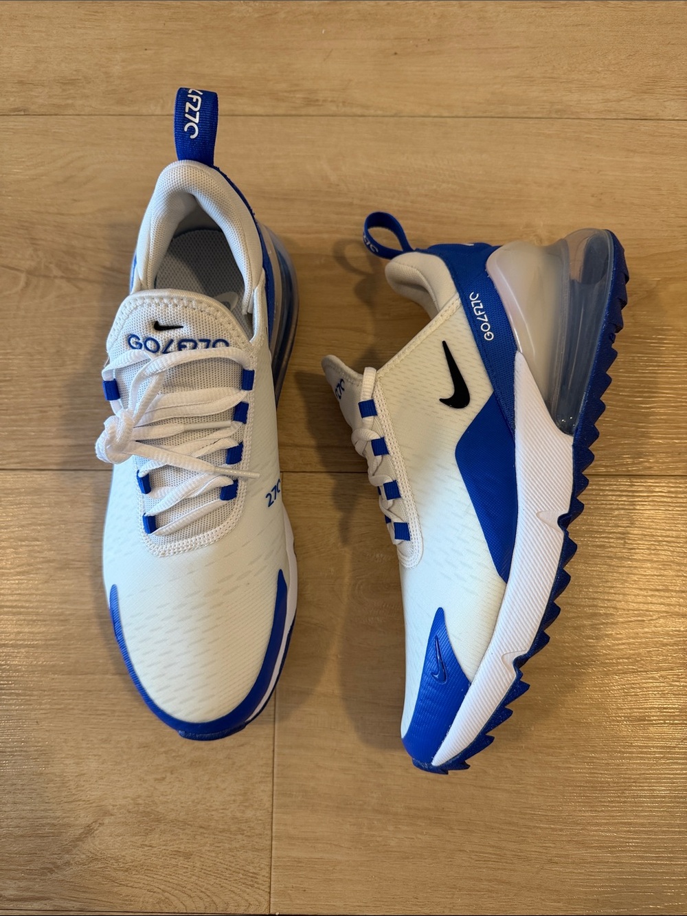 Nike Air Max 270 G Golf Shoes White Racer Blue M7 W8.5 NEW
